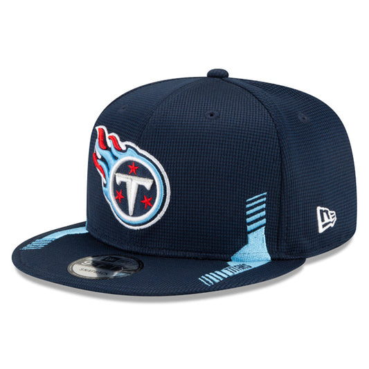 Tennessee Titans New Era 2021 NFL Sideline HOME 9Fifty Snapback Hat - Navy/Sky