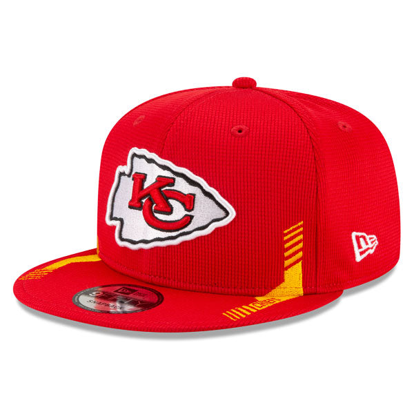 Kansas City Chiefs New Era 2021 NFL Sideline HOME 9Fifty Snapback Hat - Red/Yellow