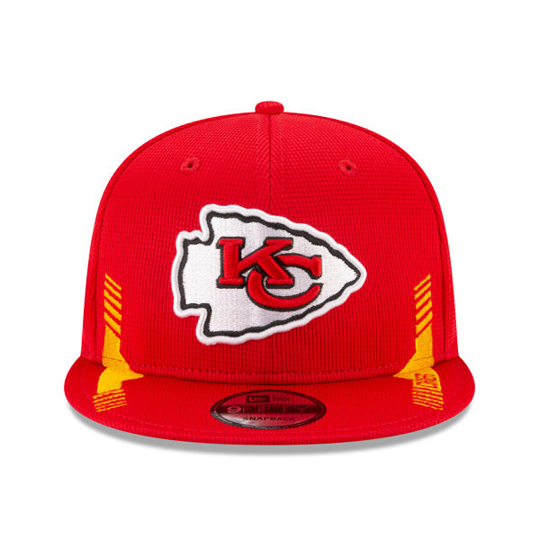 Kansas City Chiefs New Era 2021 NFL Sideline HOME 9Fifty Snapback Hat - Red/Yellow