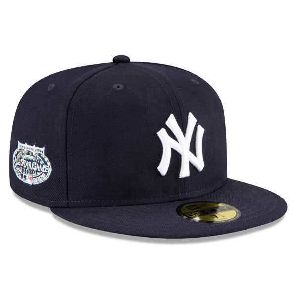 New York Yankees EXCLUSIVE CRYSTAL 2008 All-Star Game Side Patch New Era 59FIFTY Fitted Hat – Navy/Icy Blue Bottom