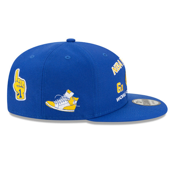 Golden State Warriors New Era NBA FINALS ICY 9Fifty Snapback Adjustable Hat - Royal