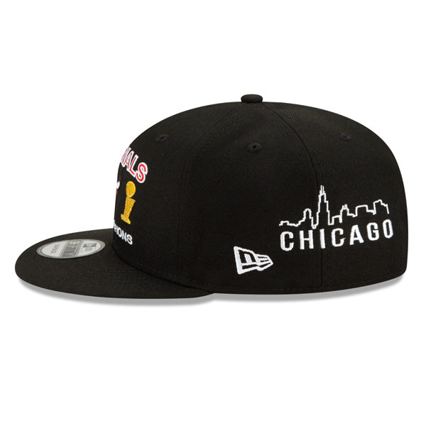 Chicago Bulls New Era NBA FINALS ICY 9Fifty Snapback Adjustable Hat - Black