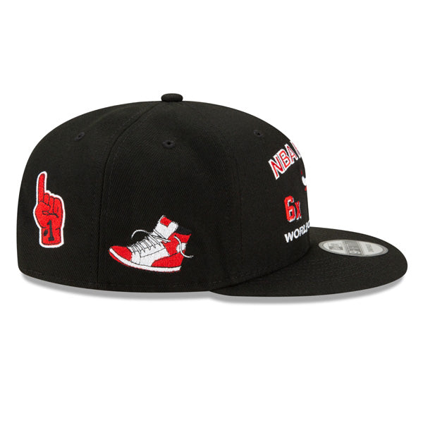 Chicago Bulls New Era NBA FINALS ICY 9Fifty Snapback Adjustable Hat - Black