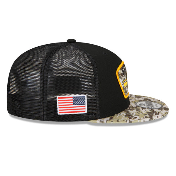 Pittsburgh Steelers NFL 2021 Salute to Service 9FIFTY Snapback Hat - Black/Camo