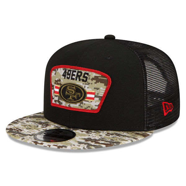 San Francisco 49ers NFL 2021 Salute to Service 9FIFTY Snapback Hat - Black/Camo