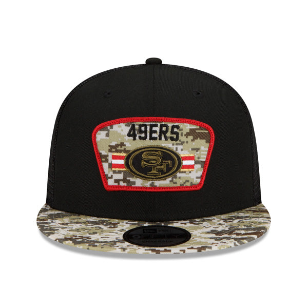 San Francisco 49ers NFL 2021 Salute to Service 9FIFTY Snapback Hat - Black/Camo