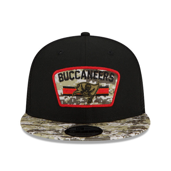 Tampa Bay Buccaneers NFL 2021 Salute to Service 9FIFTY Snapback Hat - Black/Camo