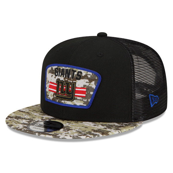 New York Giants NFL 2021 Salute to Service 9FIFTY Snapback Hat - Black/Camo