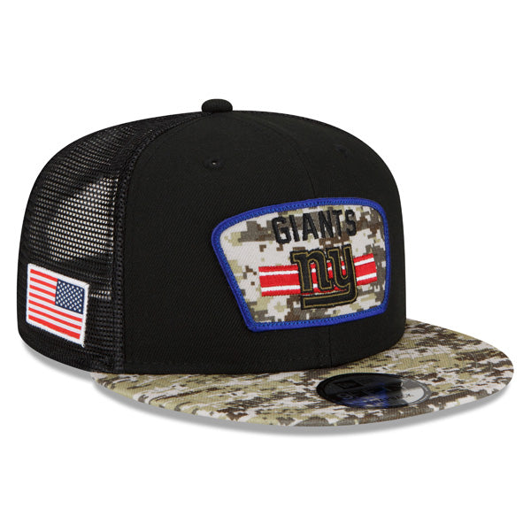 New York Giants NFL 2021 Salute to Service 9FIFTY Snapback Hat - Black/Camo