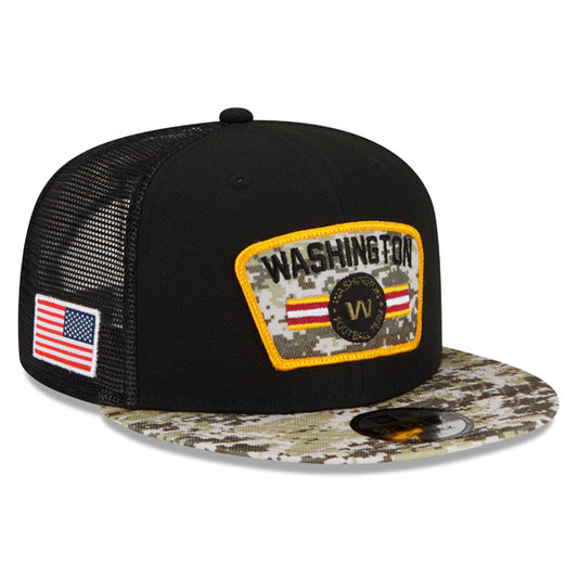 Washington Football Team NFL 2021 Salute to Service 9FIFTY Snapback Hat - Black/Camo