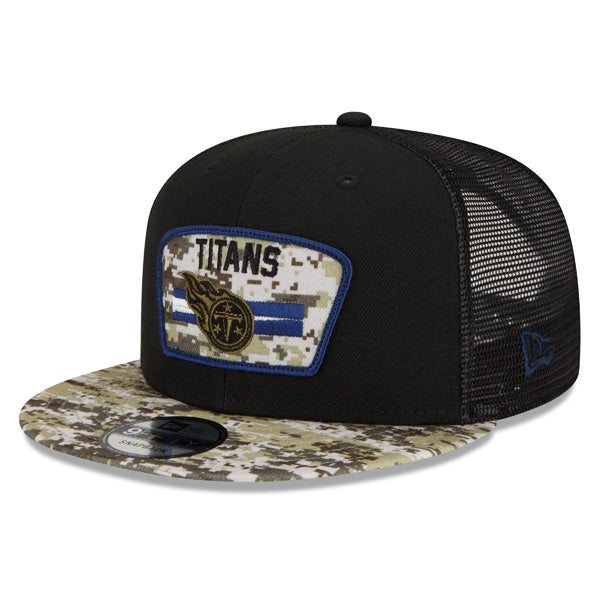 Tennessee Titans NFL 2021 Salute to Service 9FIFTY Snapback Hat - Black/Camo