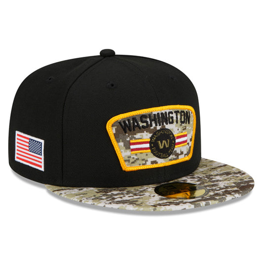 Washington Football Team New Era 2021 Salute To Service 59FIFTY Fitted Hat - Black/Camo