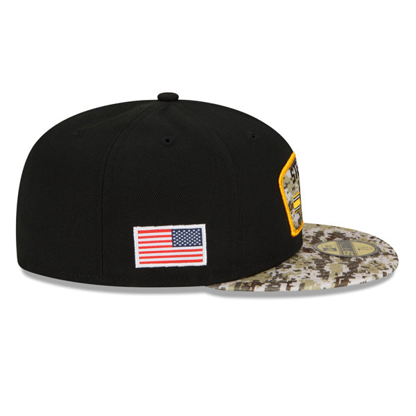 Pittsburgh Steelers New Era 2021 Salute To Service 59FIFTY Fitted Hat - Black/Camo