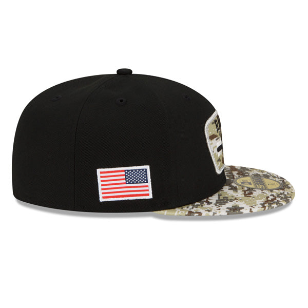 Las Vegas Raiders New Era 2021 Salute To Service 59FIFTY Fitted Hat - Black/Camo