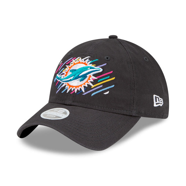 Miami Dolphins New Era Women's 2021 NFL Crucial Catch 9TWENTY Adjustable Hat - Charcoal