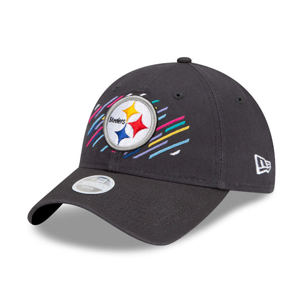 Pittsburgh Steelers New Era Women's 2021 NFL Crucial Catch 9TWENTY Adjustable Hat - Charcoal