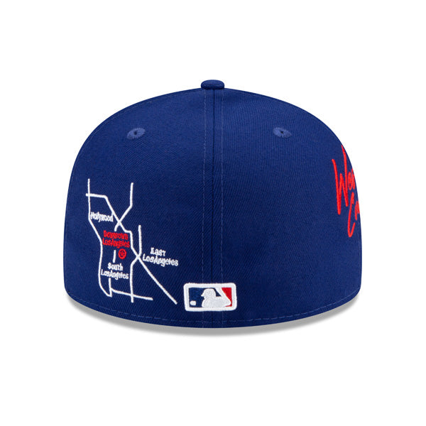 Los Angeles Dodgers New Era Exclusive CITY TRANSIT 59Fifty Fitted MLB Hat - Royal/Gray Bottom