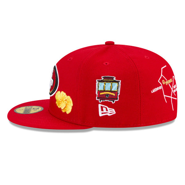 San Francisco 49ers New Era Exclusive CITY TRANSIT 59Fifty Fitted NFL Hat - Red/Gray Bottom