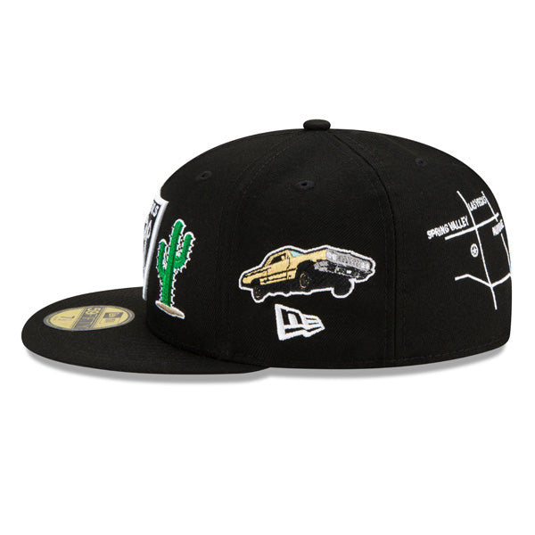 Las Vegas Raiders New Era Exclusive CITY TRANSIT 59Fifty Fitted NFL Hat - Black/Gray Bottom