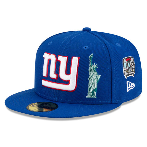 New York Giants New Era Exclusive CITY TRANSIT 59Fifty Fitted NFL Hat - Royal/Gray Bottom