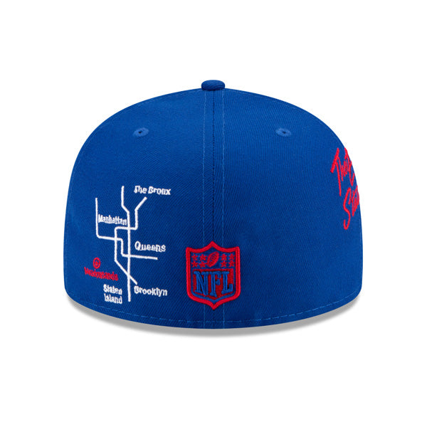 New York Giants New Era Exclusive CITY TRANSIT 59Fifty Fitted NFL Hat - Royal/Gray Bottom