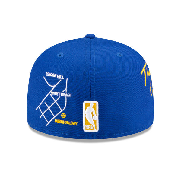 Golden State Warriors New Era Exclusive CITY TRANSIT 59Fifty Fitted NBA Hat - Royal/Gray Bottom