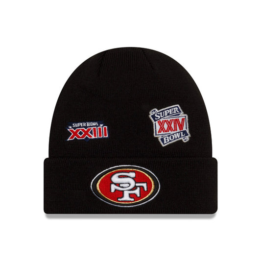San Francisco 49ers New Era CHAMPIONS SERIES Cuffed Knit NFL Hat - Black