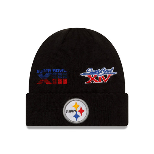 Pittsburgh Steelers New Era CHAMPIONS SERIES Cuffed Knit NFL Hat - Black