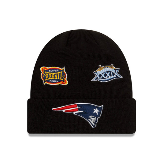 New England Patriots New Era CHAMPIONS SERIES Cuffed Knit NFL Hat - Black