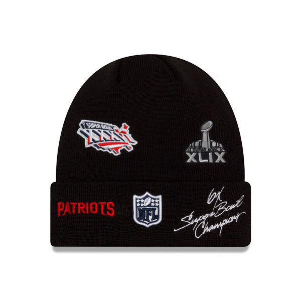 New England Patriots New Era CHAMPIONS SERIES Cuffed Knit NFL Hat - Black