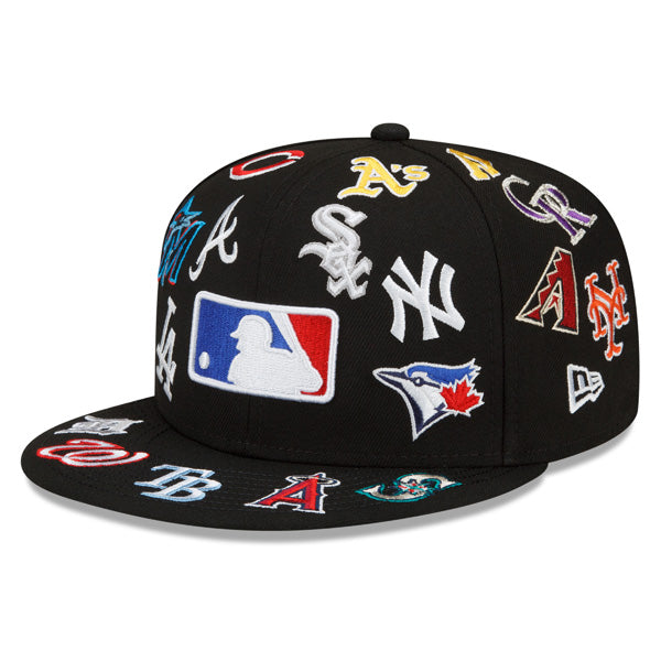 MLB Exclusive New Era ALL-OVER 59Fifty Fitted Hat - Black