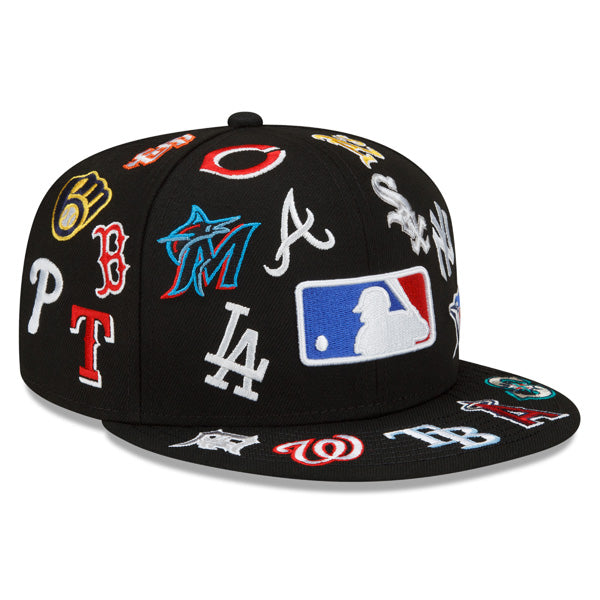 MLB Exclusive New Era ALL-OVER 59Fifty Fitted Hat - Black