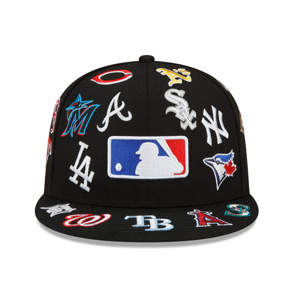 MLB Exclusive New Era ALL-OVER 59Fifty Fitted Hat - Black