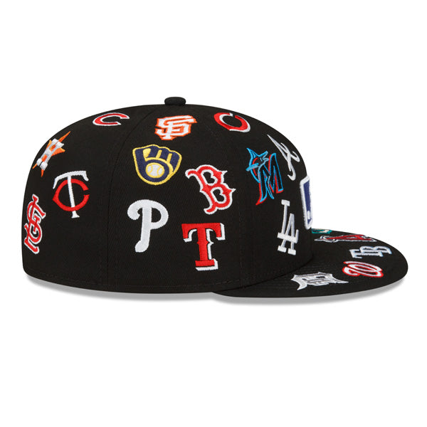 MLB Exclusive New Era ALL-OVER 59Fifty Fitted Hat - Black