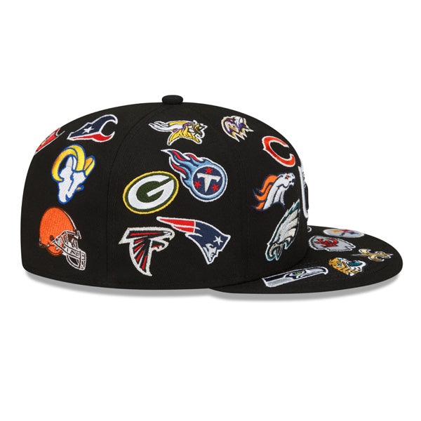 NFL Exclusive New Era ALL-OVER 59Fifty Fitted Hat - Black