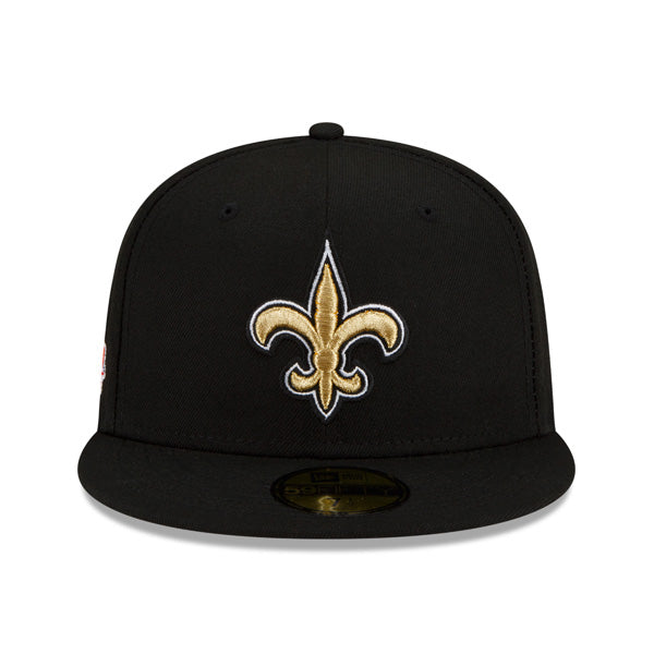New Orleans Saints SUPER BOWL XLIV (44) Exclusive New Era 59Fifty Fitted Hat - Black/Gold