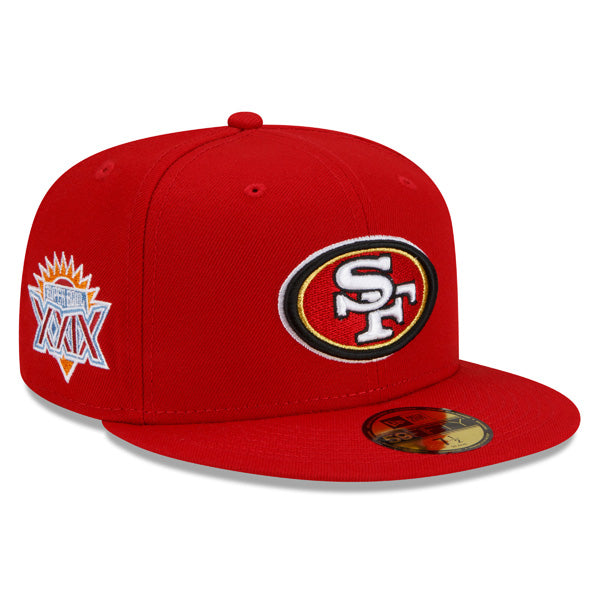 San Francisco 49ers SUPER BOWL XXIX (29) Exclusive New Era 59Fifty Fitted Hat - Red/Gray Bottom