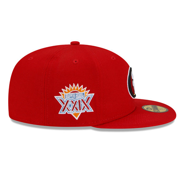 San Francisco 49ers SUPER BOWL XXIX (29) Exclusive New Era 59Fifty Fitted Hat - Red/Gray Bottom