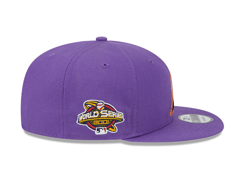 Arizona Diamondbacks Exclusive New Era 2001 World Series PATCH-UP Snapback Hat - Purple