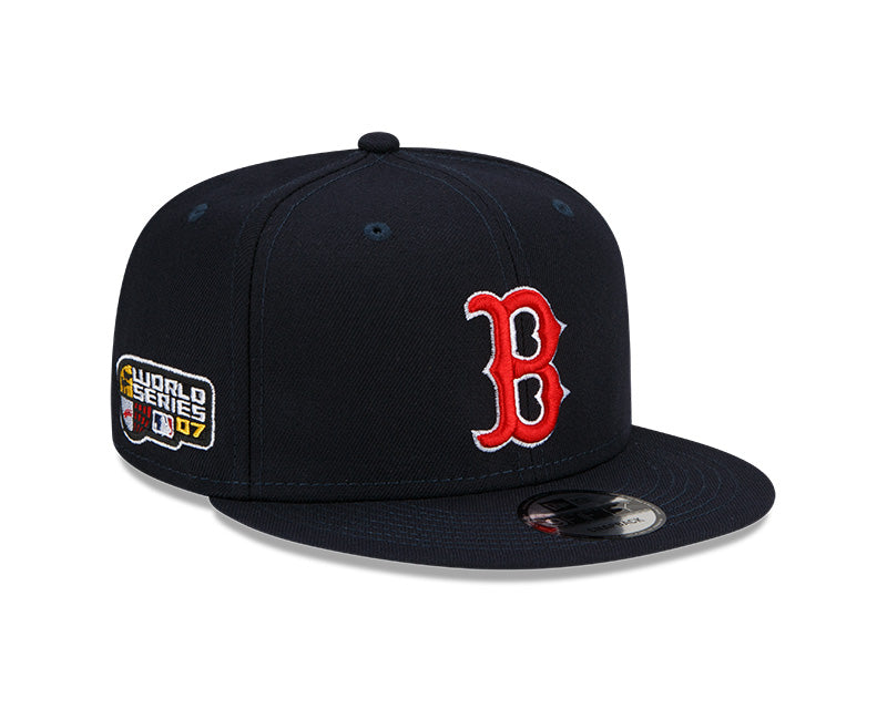 Boston Red Sox Exclusive New Era 2007 World Series PATCH-UP Snapback Hat - Navy
