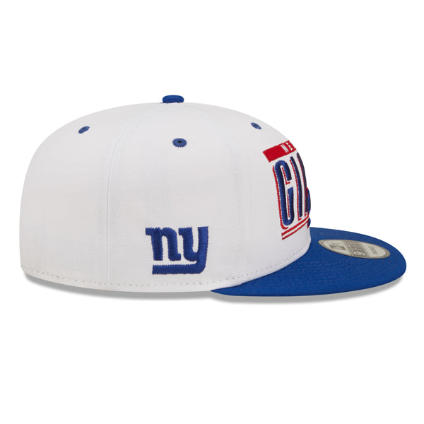 New York Giants New Era RETRO TITLE 9Fifty Snapback NFL Hat - White/Blue
