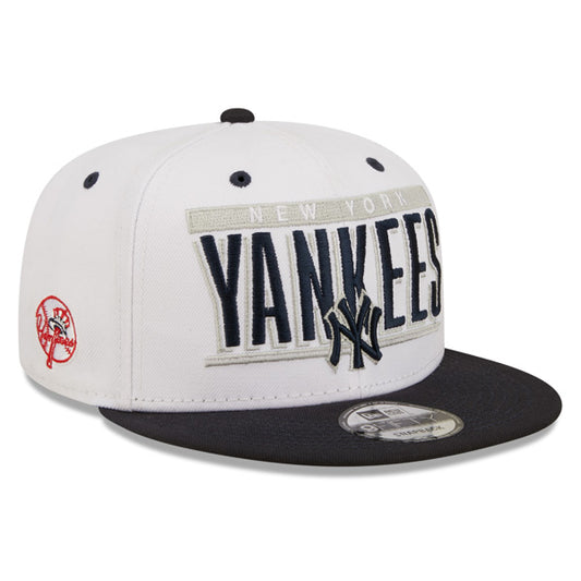 New York Yankees New Era RETRO TITLE 9Fifty Snapback MLB Hat - White/Navy