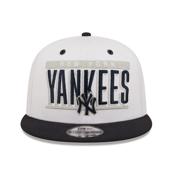 New York Yankees New Era RETRO TITLE 9Fifty Snapback MLB Hat - White/Navy