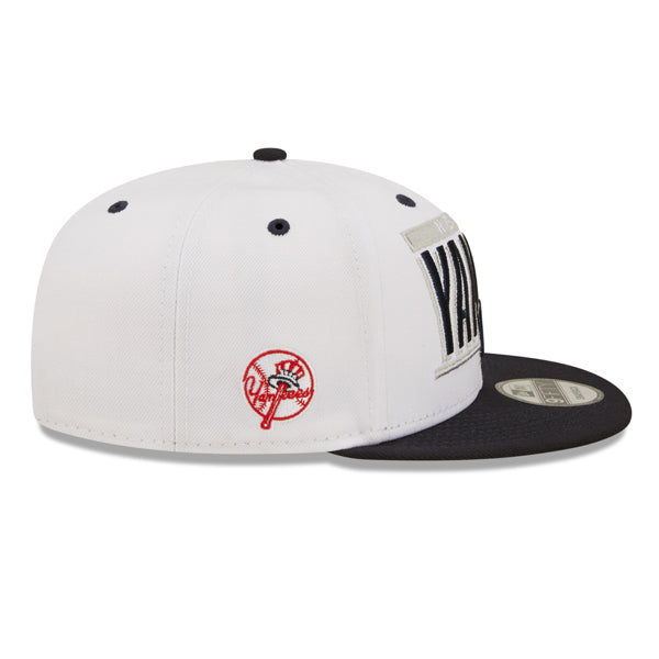 New York Yankees New Era RETRO TITLE 9Fifty Snapback MLB Hat - White/Navy