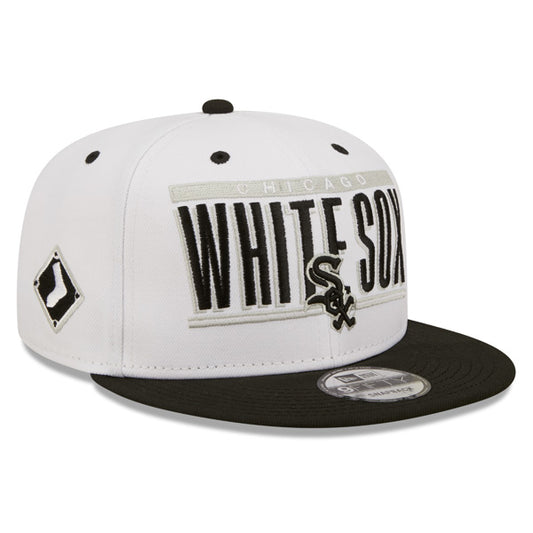 Chicago White Sox New Era RETRO TITLE 9Fifty Snapback MLB Hat – White/Black