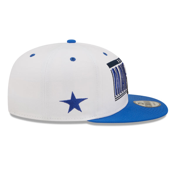 Dallas Mavericks New Era RETRO TITLE 9Fifty Snapback NBA Hat - White/Blue