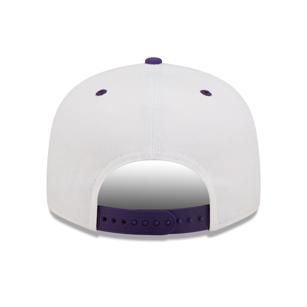 Los Angeles Lakers New Era RETRO TITLE 9Fifty Snapback NBA Hat - White/Purple