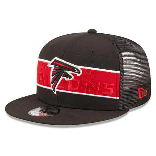 Atlanta Falcons New Era NFL TONAL BAND TRUCKER 9FIFTY Snapback Hat - Black/Red