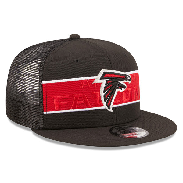 Atlanta Falcons New Era NFL TONAL BAND TRUCKER 9FIFTY Snapback Hat - Black/Red