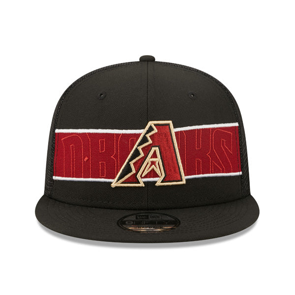 Arizona Diamondbacks New Era MLB TONAL BAND TRUCKER 9FIFTY Snapback Hat - Black/Red
